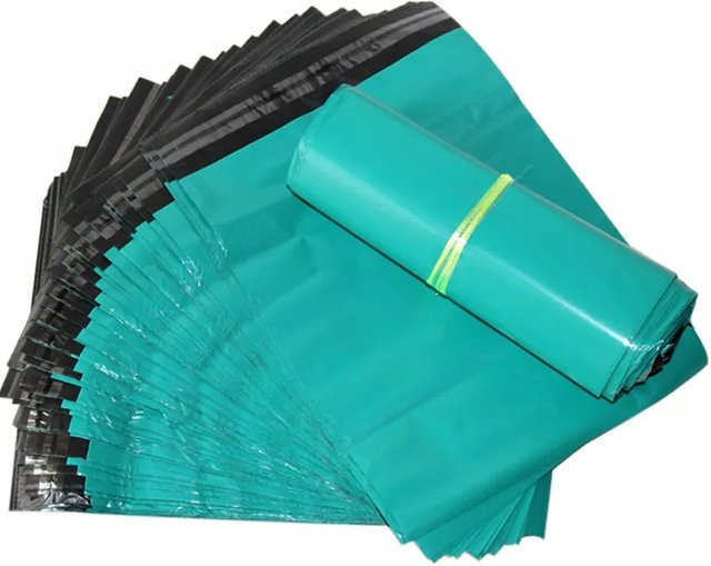 INPLUSTOP Versandtaschen aus Kunststoff in Grün, 50 Stück wasserdichte Mailing-Taschen mit Selbstklebeverschluss, B: 30,0 cm x H: 17,0 cm - Bild 1
