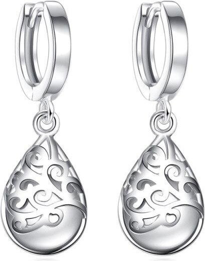 Ohrstecker 925 Silber, Mondlicht Opal, Weiß, Damen - Bild 1