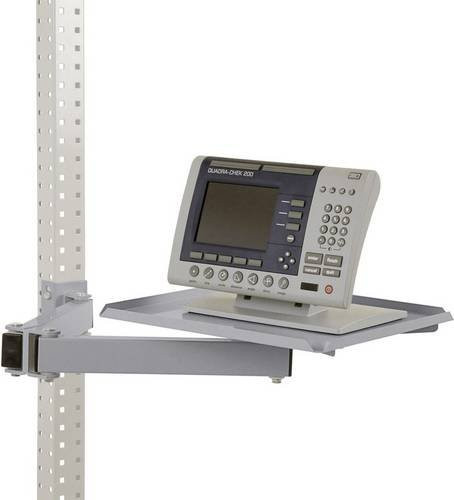 Manuflex ZB3568.9006 Ablageboard für UNIVERSAL und PROFI, drehbar mit Doppelgelenk-Schwenkausleger, Farbe: Grau/Silber, B/T: 37 x 37 cm - Bild 1