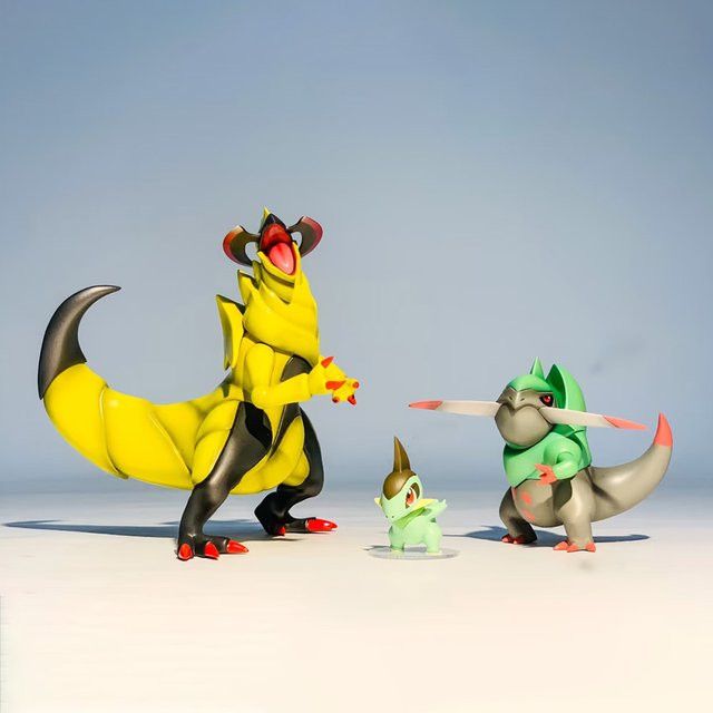 Bandai Pokemon Anime Figur Axew Fraxure Haxorus aus PVC, Multicolor, Höhe: 2 bis 11 cm - Bild 1