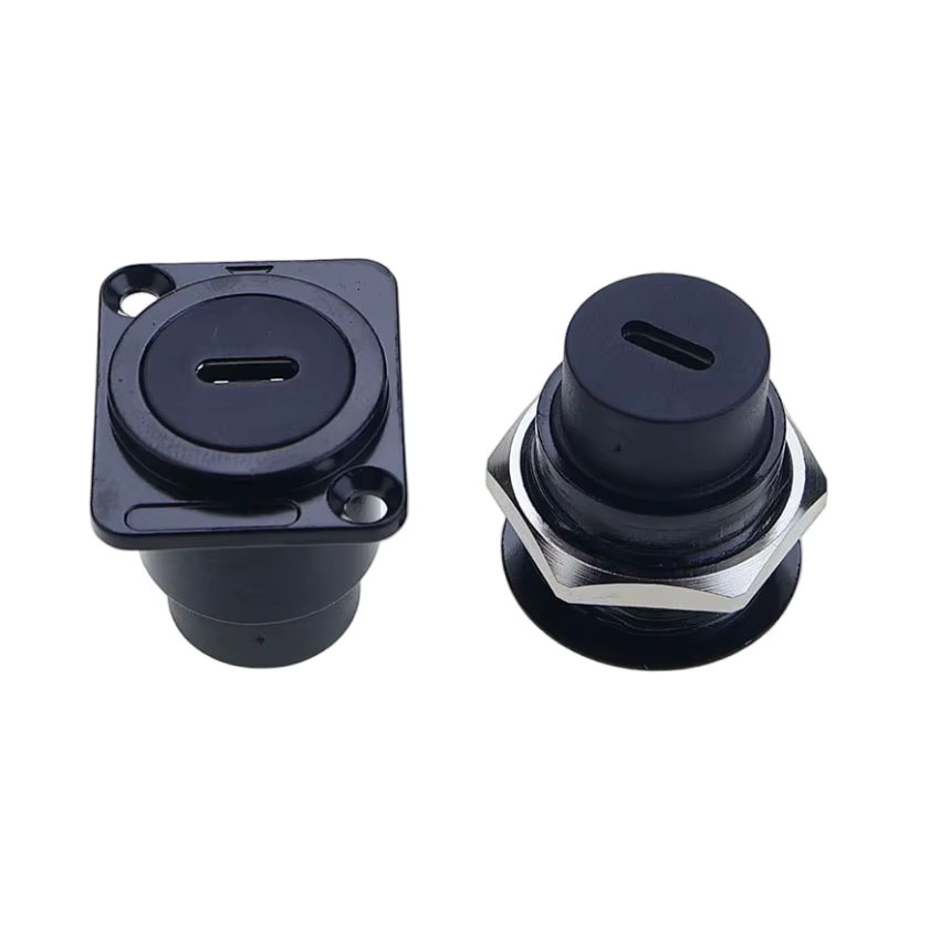 YuXi Metall-Einbaumodul für Netzwerk-Paneele mit USB-C, HDMI, USB 2.0/3.0 und CAT6 in Schwarz und Silber - Bild 2
