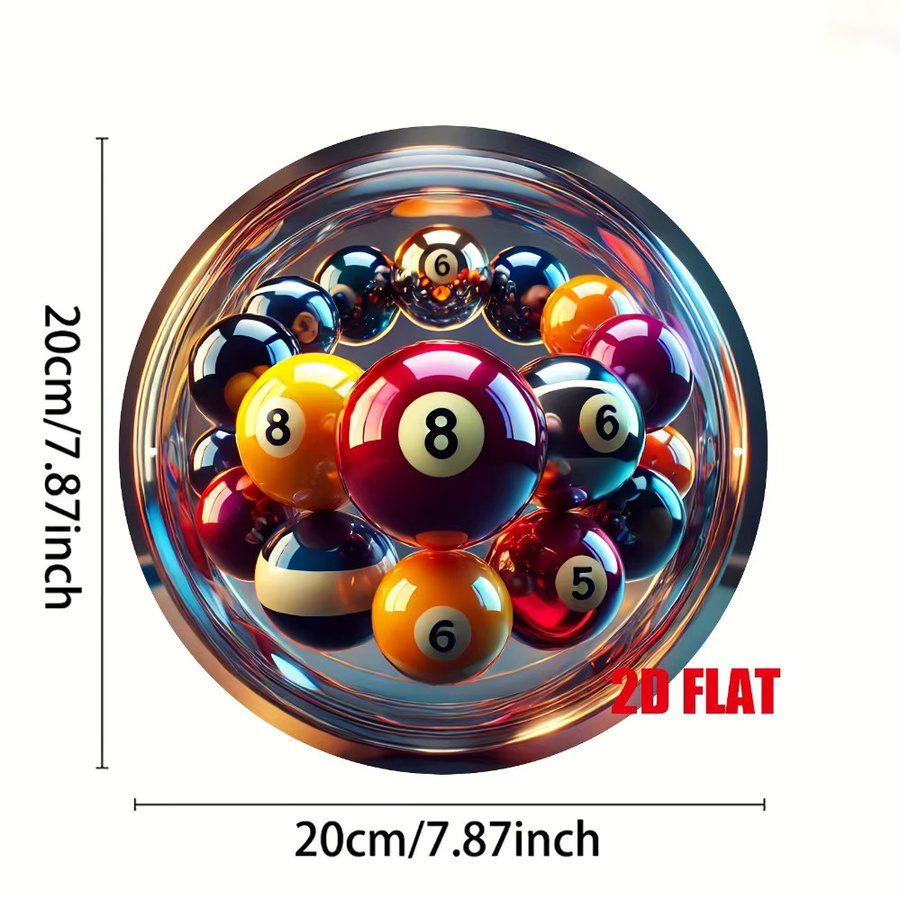 HELLOYOUNG 2D Flat Bowling Metallschild, rund, mehrfarbig, Durchmesser: 20 cm - Bild 3