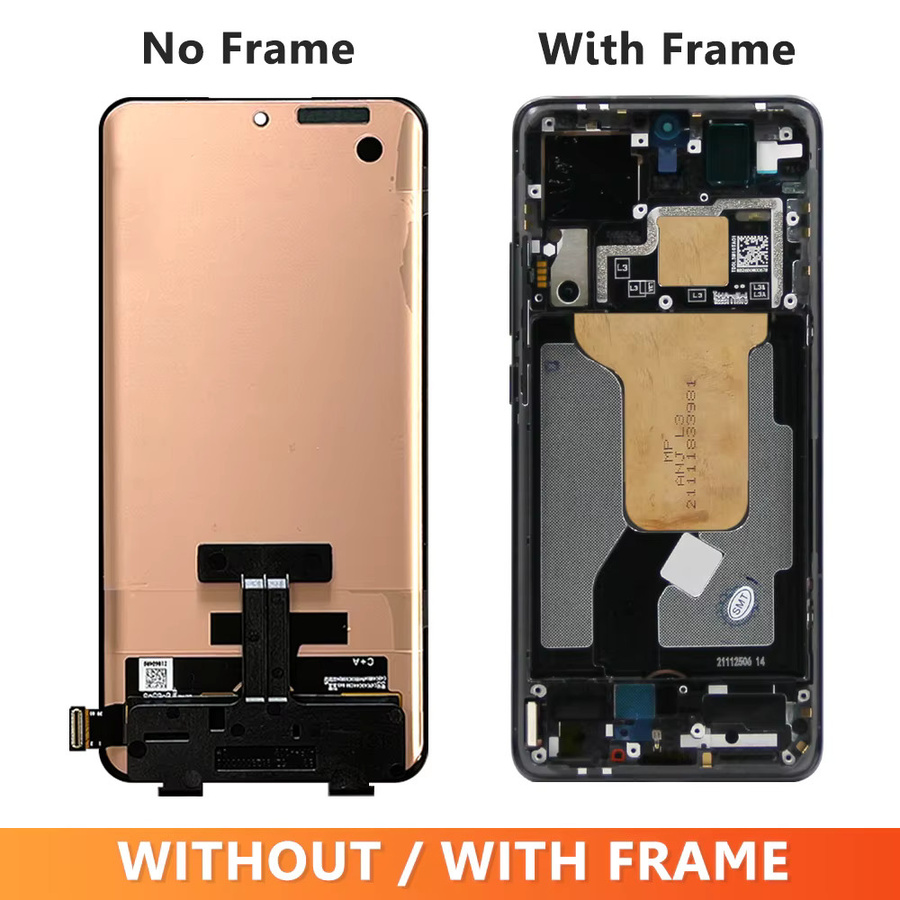 Xiaomi Mi 12 AMOLED Display Ersatz mit Rahmen in Schwarz für 6,28 Zoll Bildschirm - Bild 3