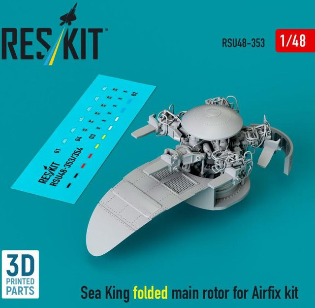 Airfix Sea King folded main rotor, 3D printed - Bild 1