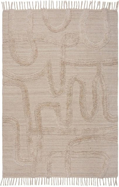 Flair Rugs Wollteppich Loma Wool in Beige mit High-Low-Effekt, B: 160 cm, T: 230 cm - Bild 1