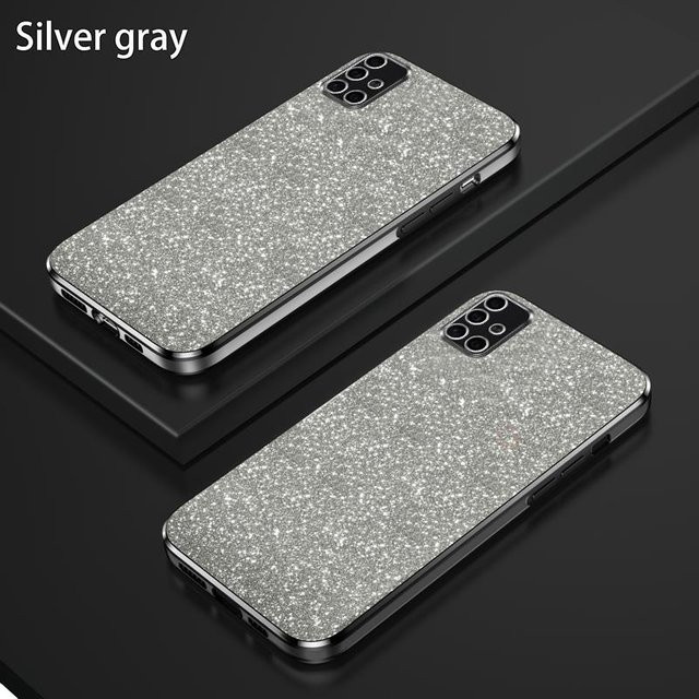 Luxus Silikonschutzhülle mit Farbverlauf und Glitzerbeschichtung für Samsung Galaxy A51 A71 A03s A31 A21s 4G in Schwarz und Silber - Bild 1