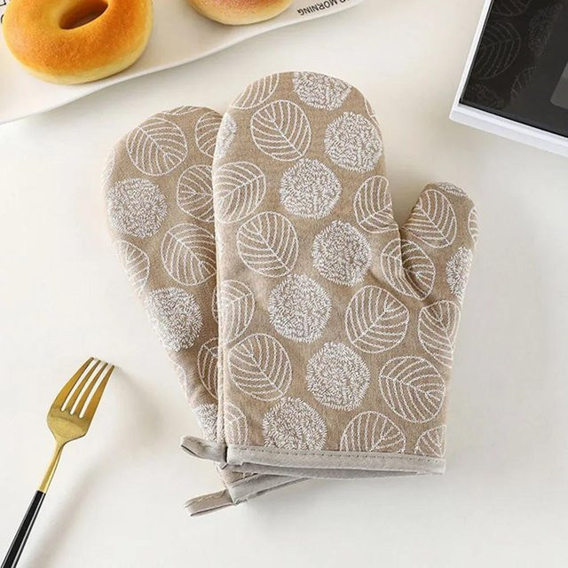 Hitzebeständige Backofenhandschuhe aus Polyester mit Print zum Schutz vor Hitze für Backofen und Mikrowelle von Yiran Furniture - Bild 1