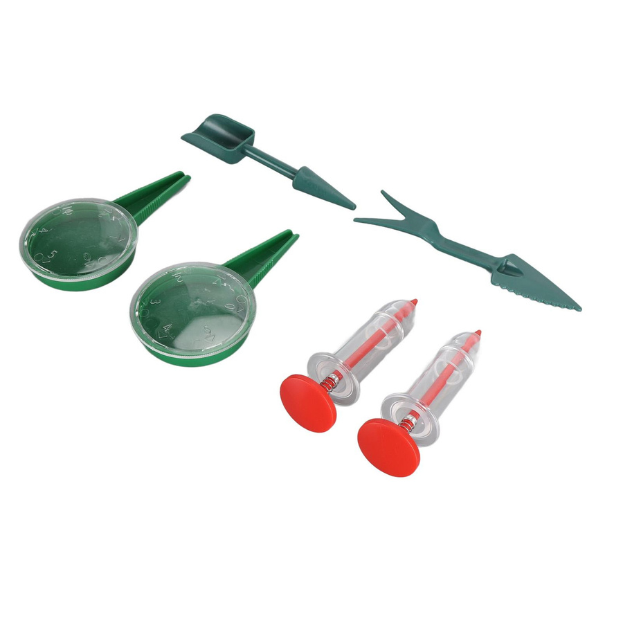 Koogeelife 6er Set Mini Sämaschine manuell, einstellbare handgehaltene Aussämaschine aus Kunststoff für Gartenarbeit und Rasenpflege - Bild 2
