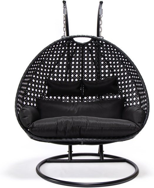 Home Deluxe Polyrattan Hängesessel TWIN Schwarz B/T/H: 120 x 74 x 195 cm - Bild 1