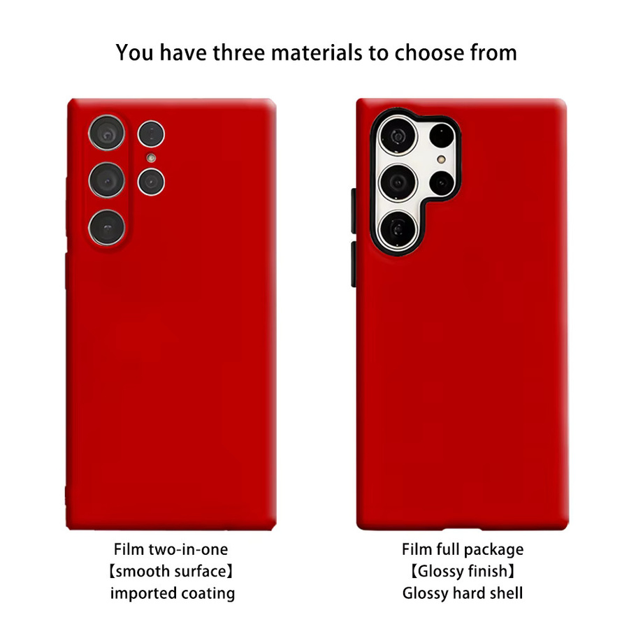 Crimson Grid Stoßfeste Handyhülle für Samsung Galaxy S26 S25 S24 S23 Ultra Plus in Rot mit robuster Doppelschicht-Rückabdeckung - Bild 2