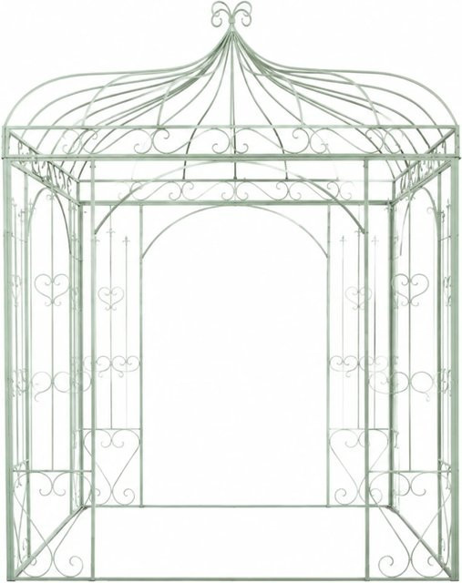 DELUKE Gartenpavillon MAJA mit Rankhilfe in Antik-Grün aus Metall, H x B x T: 305 x 202 x 202 cm - Bild 1
