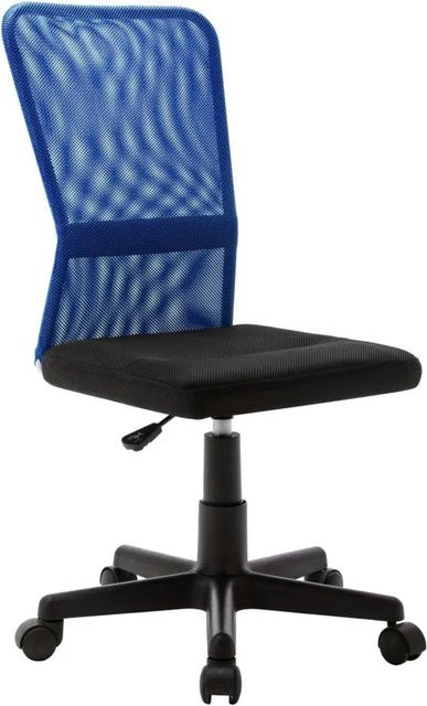 vidaXL Bürostuhl in Schwarz-Blau aus Netzgewebe und Metall, B/T/H: 44 x 52 x 100 cm - Bild 1