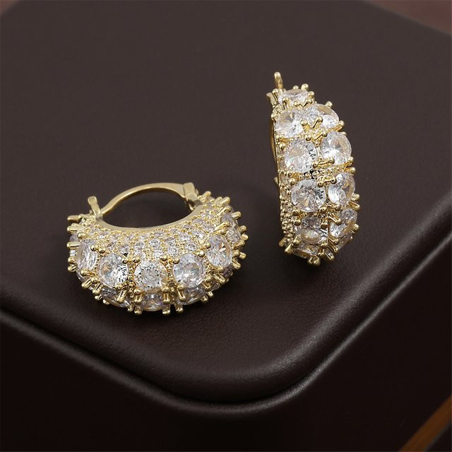 ZAKOL Creolen, Gold, Zirkonia, Unisex - Bild 1