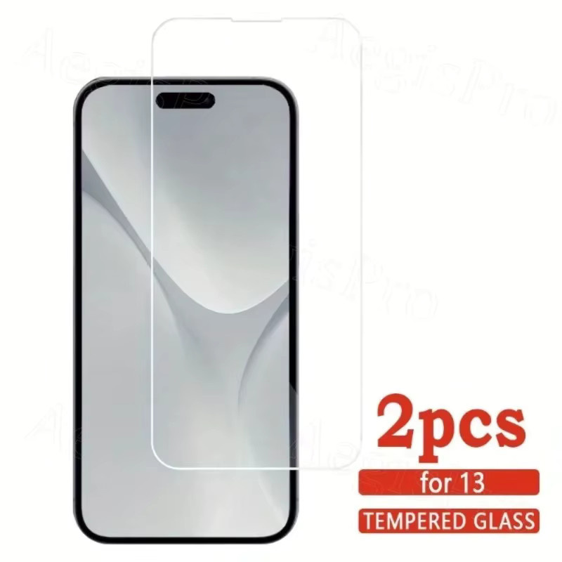 ZMZE 2 Stück HD Glänzende Schutzfolie aus gehärtetem Glas für iPhone 13 Mini, iPhone 13 und iPhone 14 Pro Max, transparent und wasserfest - Bild 4