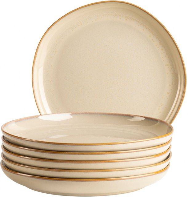Mäser Dessertteller Set Cordelia aus Steinzeug in Beige - Bild 1