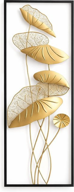 Wanddekoobjekt Michael von Möbel direkt online in Gold mit floralem Blättermotiv aus Metall - Bild 1