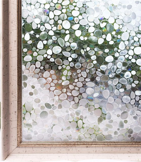 OutsideWorld Dekorative 3D Fenster-Sichtschutzfolie mit geometrischem Design in Grau, Breite: 45 cm, Höhe: 200 cm - Bild 1