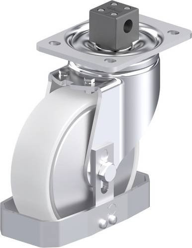 Blickle Stahlblech-Lenkrolle LH-PO 160K-CS13-FA-FS in Weiß mit Rad-Durchmesser 160 mm und einer Tragfähigkeit von 450 kg - Bild 1