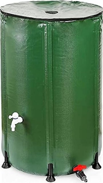 PROREGAL Regentonne Renata faltbar in Grün mit 500 Liter Volumen, Filter und Schlauchschnelladapter aus UV-stabilem PVC - Bild 1