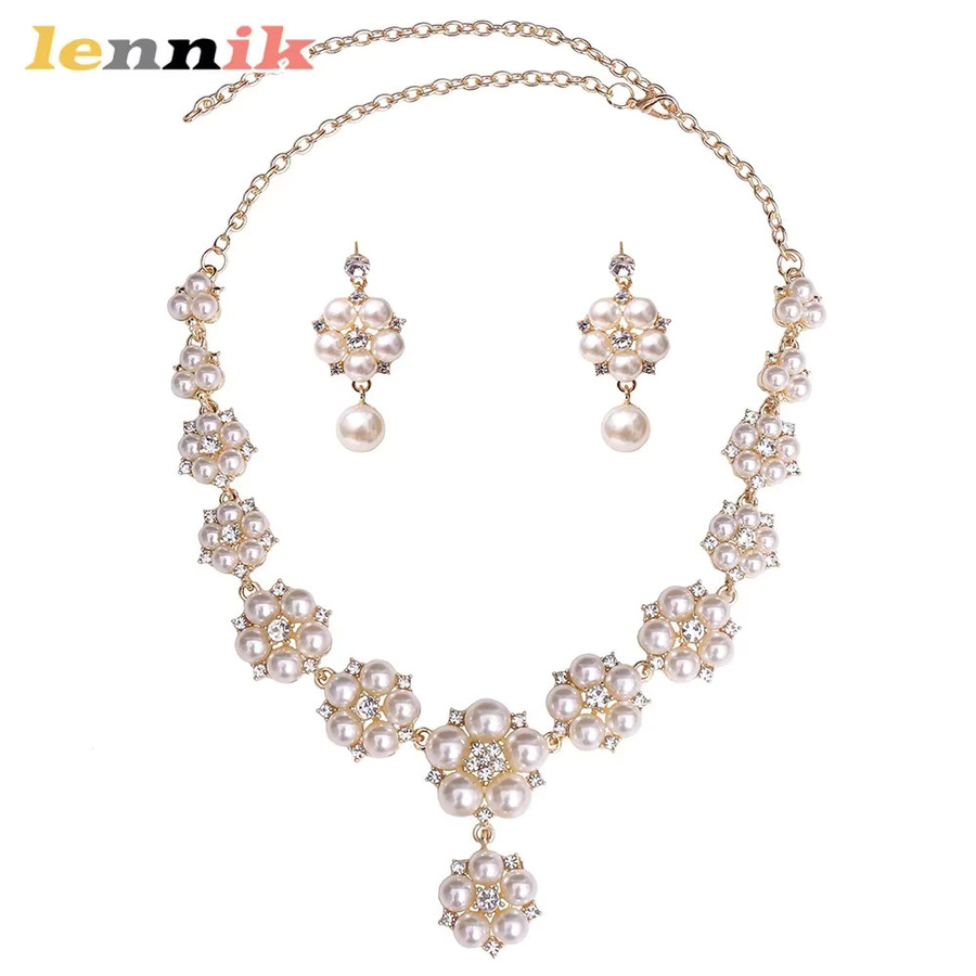 LENNIK Schmuck-Set, Perlen, Kristall, Hochzeit - Bild 2
