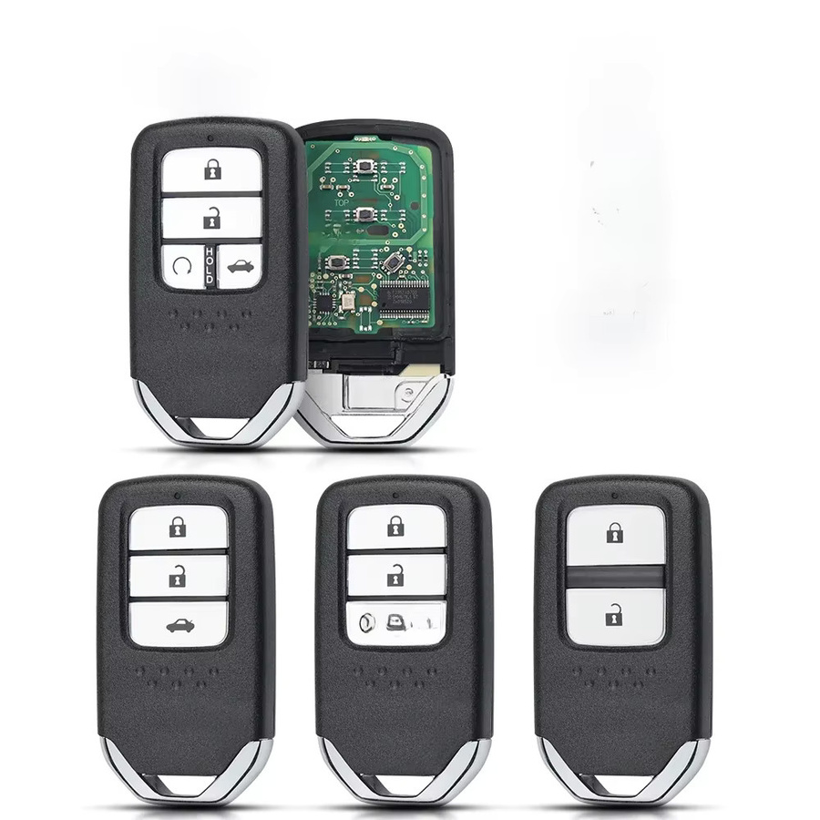 KEYYOU Smart Autoschlüssel Fernbedienung mit ID47 Chip für Honda Fit City Jazz HRV CRV Vezel, Schwarz - Bild 3