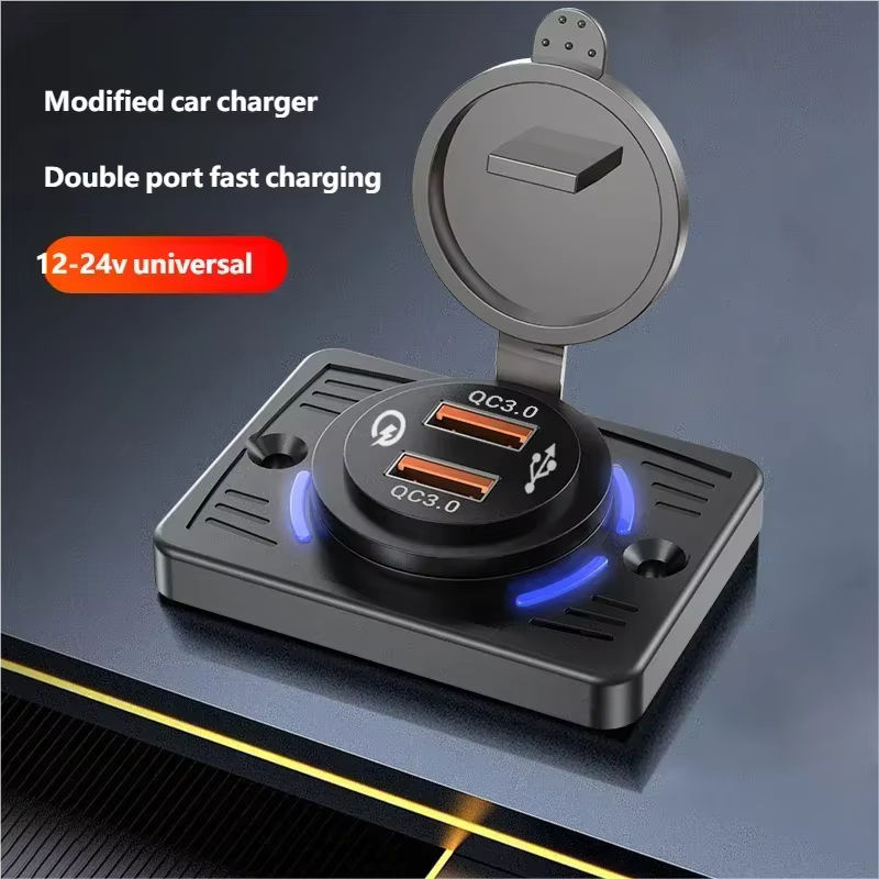USB-Steckdose mit 2–4 Ports für Bus, ATV und LKW, Schwarz, PD 30 W Typ C und QC 22,5 W Schnellladung mit QC3.0 - Bild 2