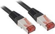 Goobay Netzwerkkabel Cat.6 S/STP Ethernet LAN Patchkabel mit RJ45 Stecker, Schwarz, 3,0 m - Bild 1