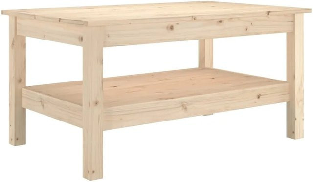 vidaXL Couchtisch Modell 4 aus massivem Kiefernholz in Braun mit rustikaler Optik, B/T/H: 80 x 50 x 40 cm - Bild 1