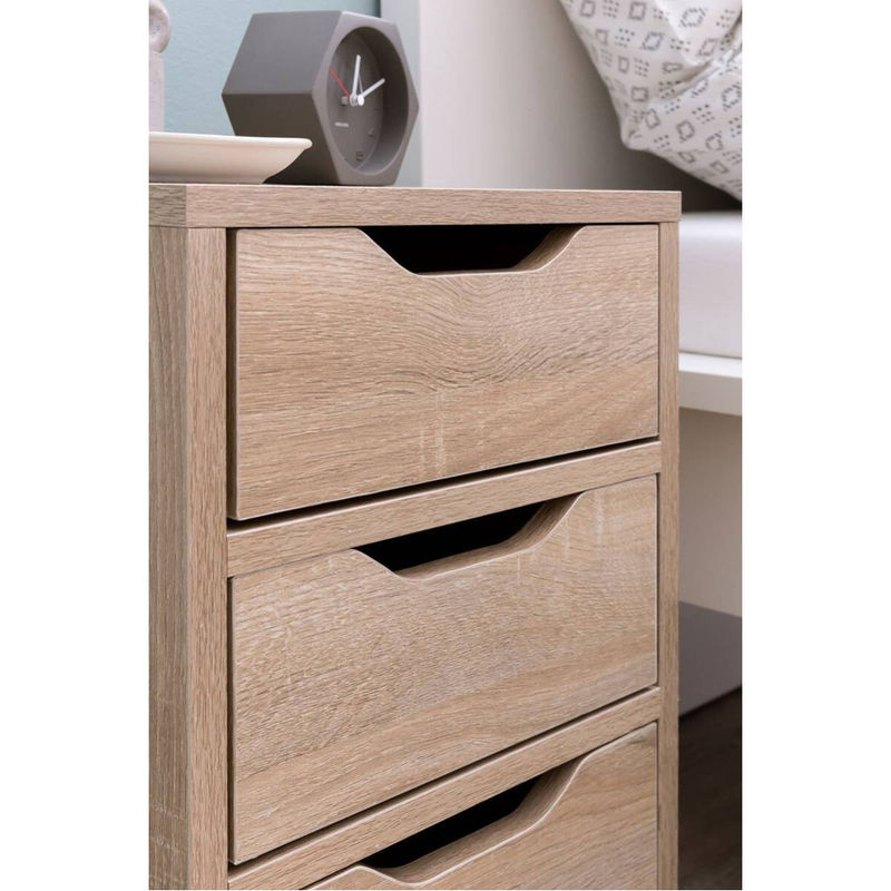 Wohnling Nachtkonsole Sonoma in Braun und Beige, B/H/T: 31 x 49 x 31 cm - Bild 3