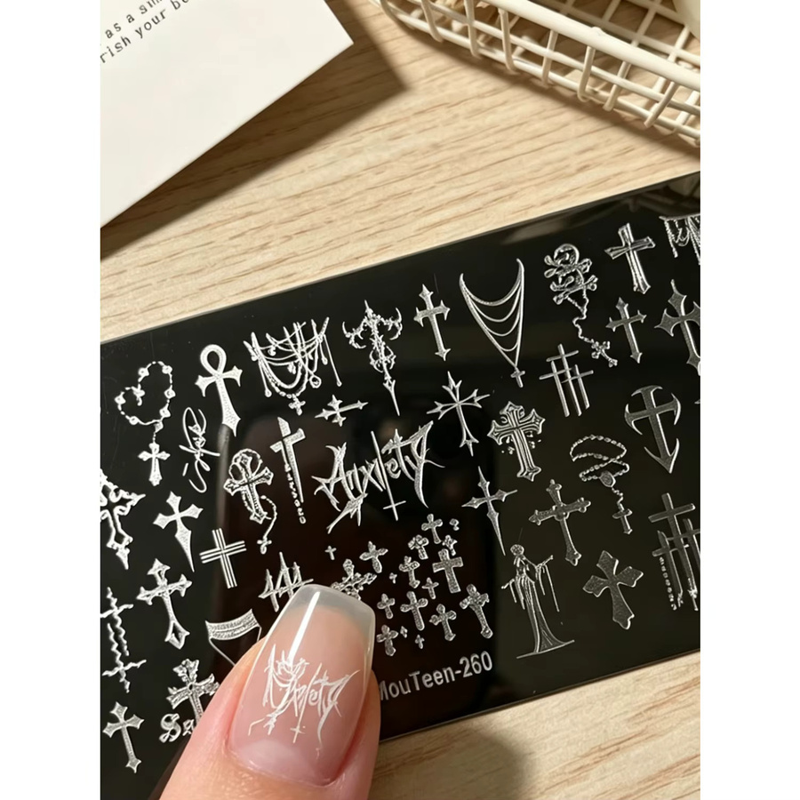 MouTeen Nagelstempelplatte, Gothic Punk Muster, Nagelkunst Schablone - Bild 2