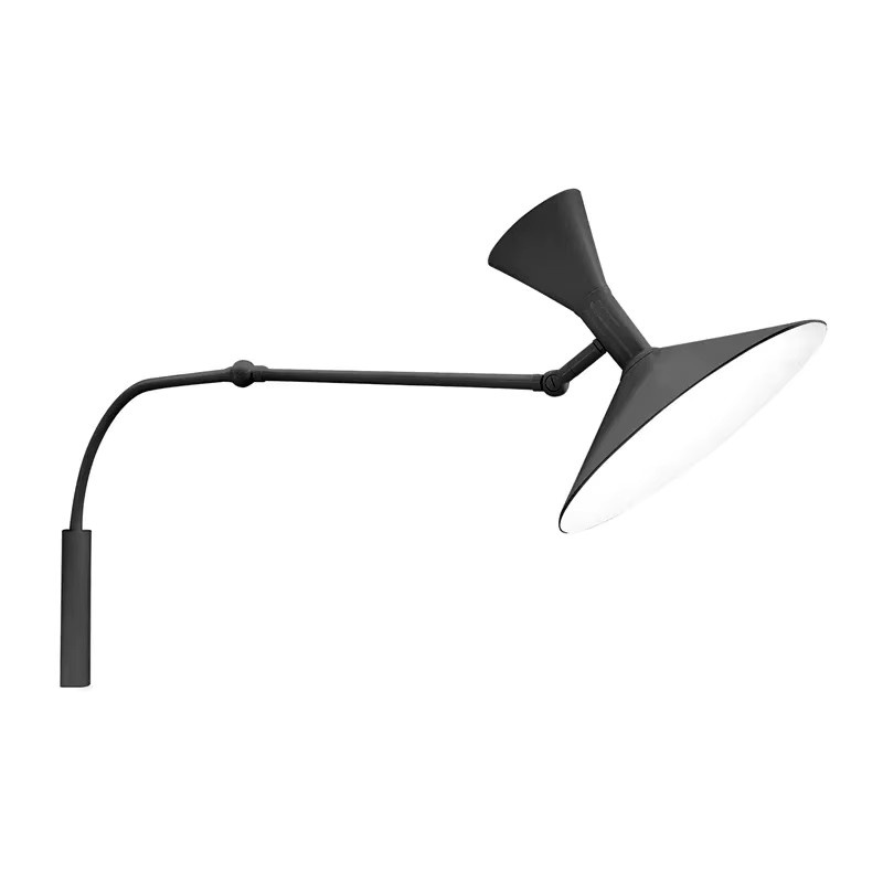 JIANKEXING Moderne Wandlampe im Nordic Retro Design mit gebogenem Metallarm für Wohnzimmer, Schlafzimmer und Arbeitszimmer in Warmweiß - Bild 3