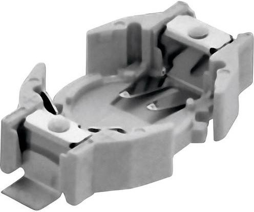 Renata Knopfzellenhalter 701114 für 1x CR1220, Horizontal, Oberflächenmontage SMD, Weiß, B/T/H: 23,7 x 12,7 x 4,8 mm - Bild 1