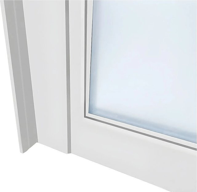 Vente-unique Glaswand Bayview Weiß aus Aluminium und Glas mit Breite: 180 cm und Höhe: 130 cm - Bild 1