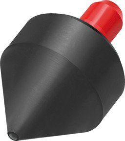 Riegler Gummidüse in Schwarz zum Aufstecken auf das Rohr Durchmesser: 35 mm - Bild 1