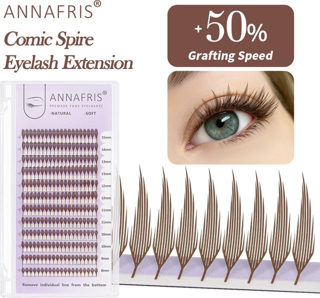 ANNAFRIS Kunstwimpern, Braune, Natürlich, Unisex - Bild 1