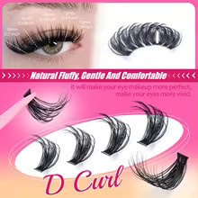 MIAOJIE Cluster-Wimpern, gemischte Längen, Unisex - Bild 4