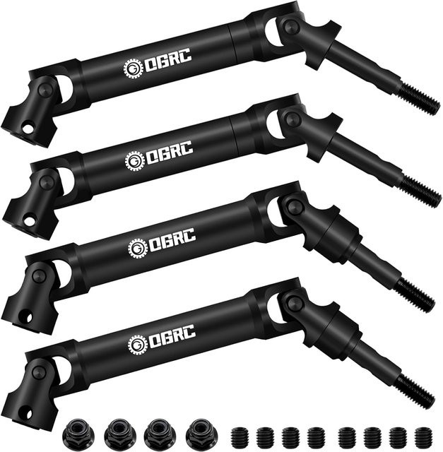 OGRC Stahlantriebswelle CVD U-Gelenk, Traxxas, Metall, Schwarz - Bild 1