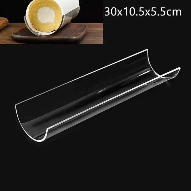 Yuaniaotong Acryl-Kuchenform Halbkreis Backwerkzeug in Transparent, B/T/H: 30 x 10,5 x 5,5 cm - Bild 1