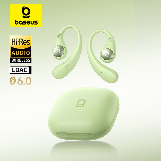 Baseus Eli Sport 2 Bluetooth 6.0 OWS Open Ear Kopfhörer mit Hi-Res LDAC in Grün - Bild 1