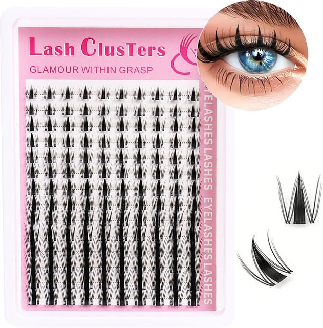 Fairy Eyelash Clusters, Black, 140 Stück, 8-16 mm, Unisex - Bild 1