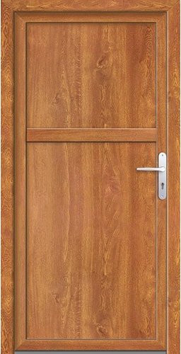 Meeth Nebeneingangstür ProM 07 in Golden Oak, goldfarben, nach innen öffnend, B: 98,0 cm, H: 200,0 cm, T: 6,0 cm - Bild 1