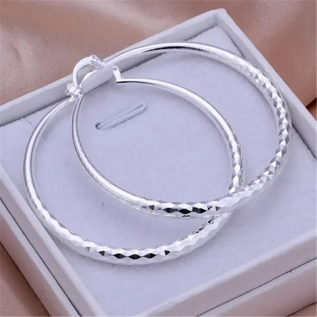 DOTEFFIL Creolen, Sterling Silber, 5 cm, Damen - Bild 1