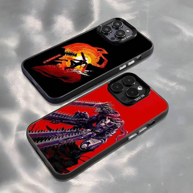 Makima Chainsaw Man Handyhülle mit Plating-Effekt für iPhone 11 12 13 14 15 16 Pro Max Plus - Bild 1