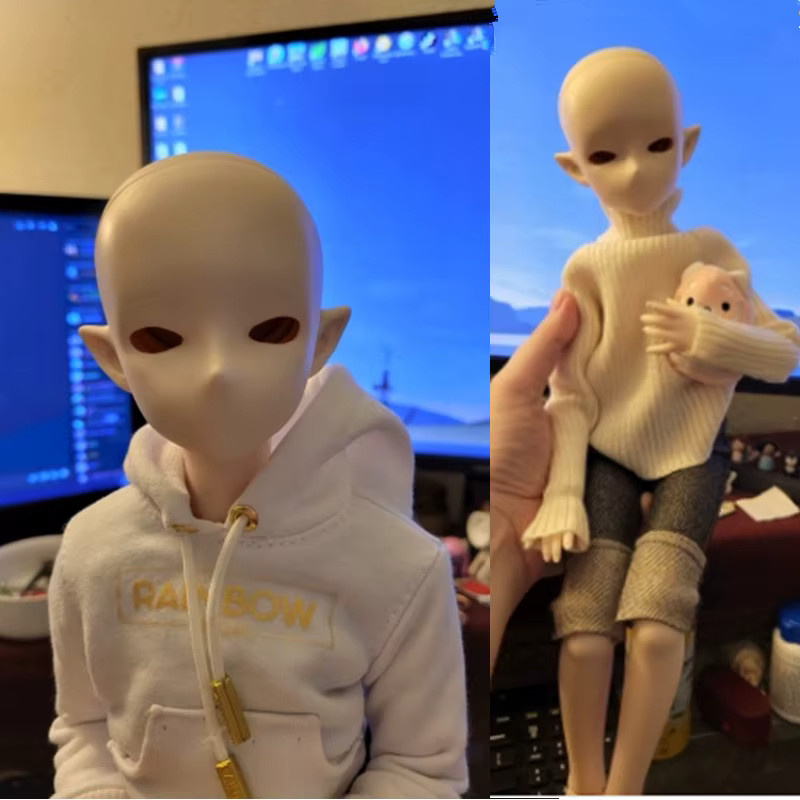 fradoo Anime Puppe Kopf, Mädchen, Kunststoff, Weiß - Bild 4