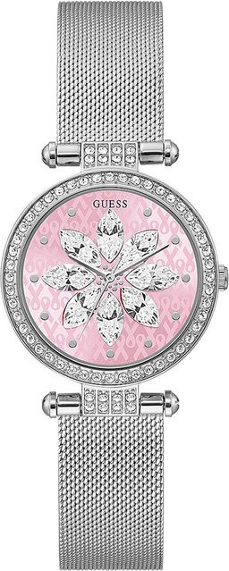 Guess Armbanduhr, Edelstahl, Pink, Diamantbesetzt, Quarz, 32 mm, Damen - Bild 1