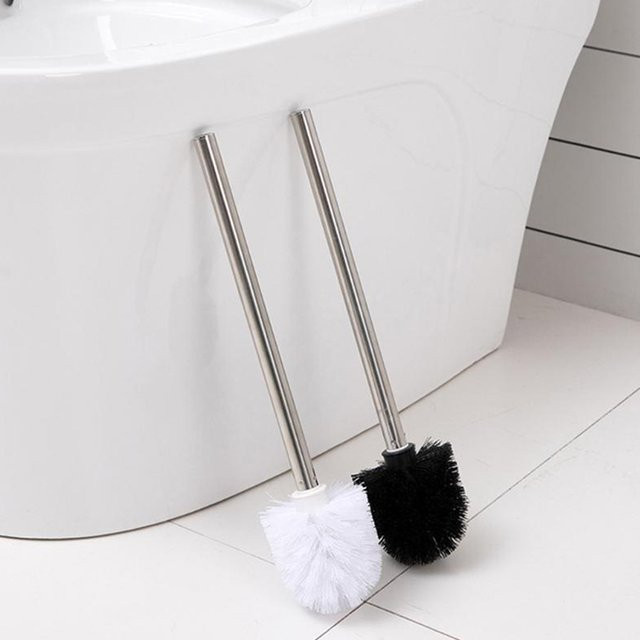 LEENKEA WC-Reinigungsbürste mit langem Edelstahlgriff in Schwarz - Bild 1