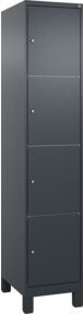 C+P Schließfachschrank Classic PLUS mit Füßen, 1 Abteil, Anthrazitgrau, H x B x T: 195 x 40 x 50 cm - Bild 1