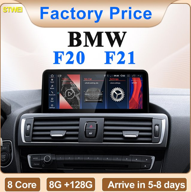 STWEI Android Auto Video Player mit Wireless CarPlay und Bluetooth für BMW 1Serie F20 F21 (2013-2016) in Schwarz - Bild 1