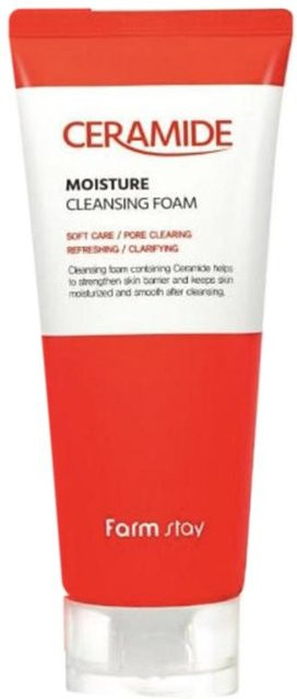 FARM STAY Ceramide Moisture Cleansing Foam, 180 ml, für trockene Haut - Bild 1