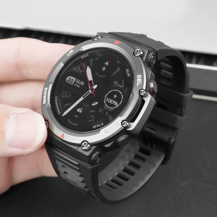 Huami Uhrenarmband Silikon, Schwarz, Unisex - Bild 2
